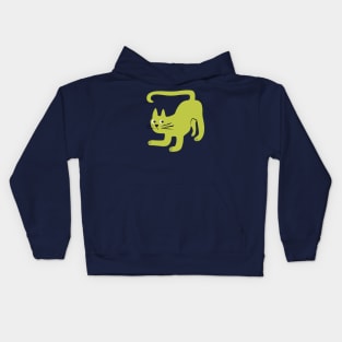 Big Yellow Cat (No Background) Kids Hoodie